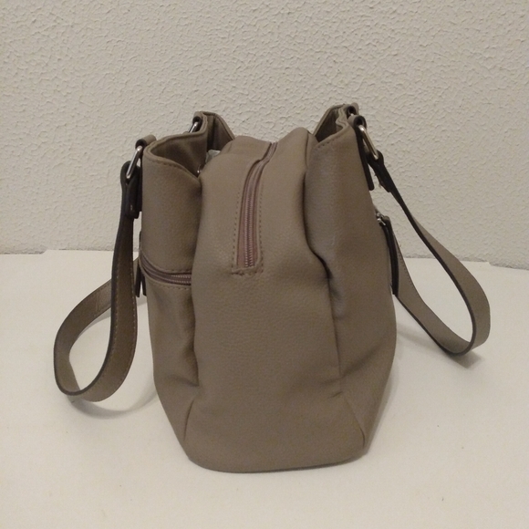 Rosetti Faux Leather Double Handle Zip Snap Shoulder Bag - Picture 5 of 12